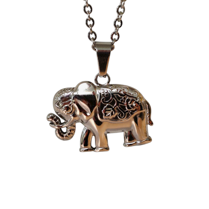 Collier Eléphant - "Chance et Longévité" - Acier Inoxydable 316L