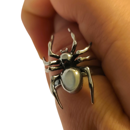 Bague Araignée - "Tisse ta vie fil après fil" Acier Inoxydable 316L Mixte - Taille 11