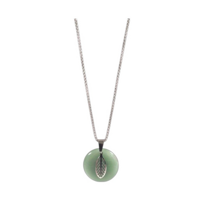 🌞 Collier “RENAISSANCE” - Eveil et Evolution –Acier Inoxydable 316L, pierre naturelle aventurine verte grade A, collier femme