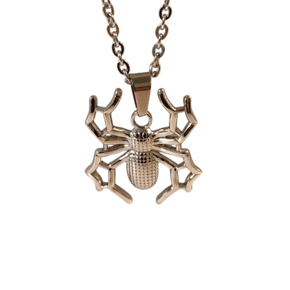 Collier pendentif Araignée – "Tisse ton Chemin" Acier inoxyable 316L