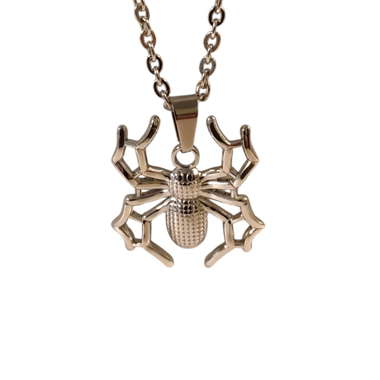 Collier pendentif Araignée – "Tisse ton Chemin" Acier inoxyable 316L