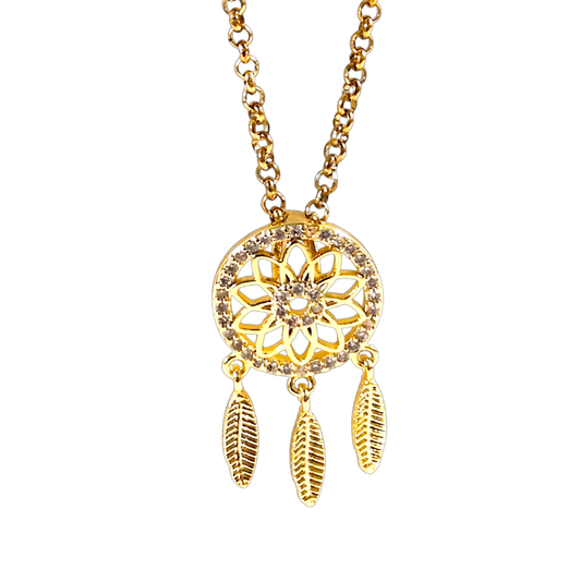 Collier Attrape-Rêve - "SONGES POSITIFS" - Acier Inoxydable 316L et Zirconium