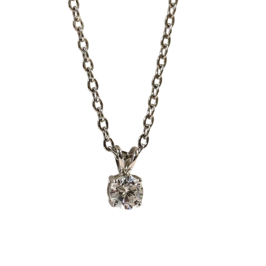 Collier “Cristal et Pureté” –  Acier Inoxydable 316L - Argent Sterling 925 et Cristal Blanc