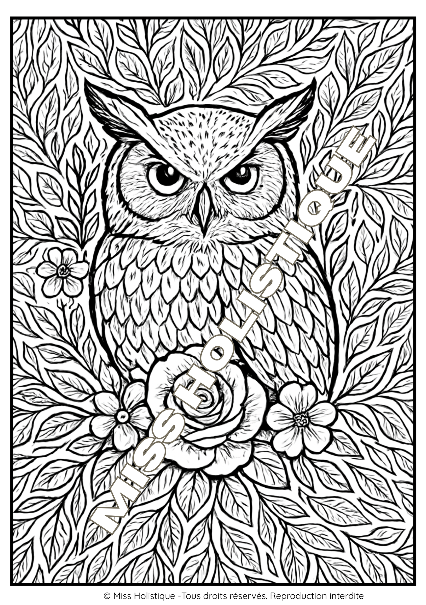 Coloriage Hibou Mandala - PDF à Imprimer