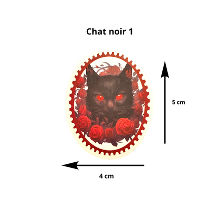 Sticker Chat Noir – Compagnon de Sorcière, protecteur du monde invivisble