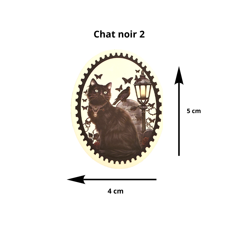 Sticker Chat Noir – Compagnon de Sorcière, protecteur du monde invivisble