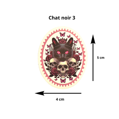 Sticker Chat Noir – Compagnon de Sorcière, protecteur du monde invivisble